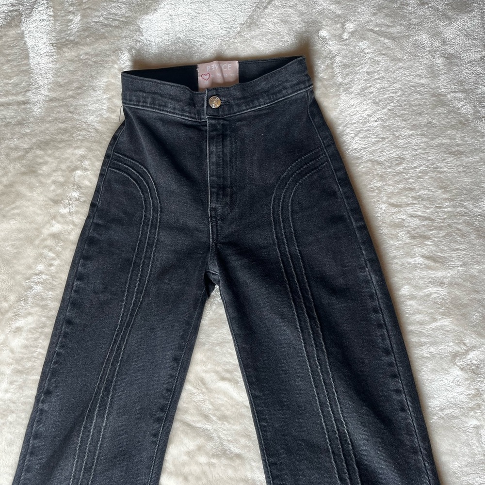 REVICE rollergirl flares in faded black